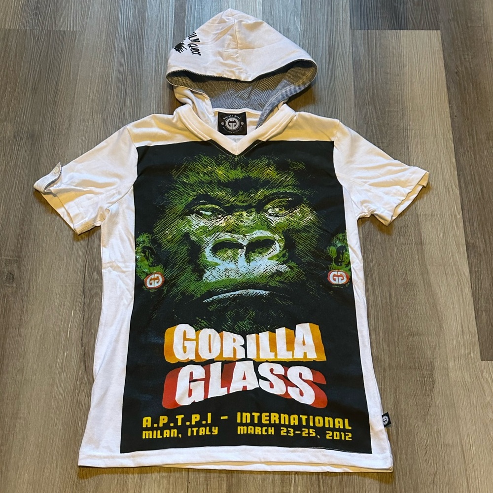 2/$5 White and Black Graphic Men's Shirt